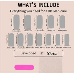 24 PCS Black And White CC Nail Art, Long Length Long Water Pipe Fake Nails,Square Head Nail Tips False Nail