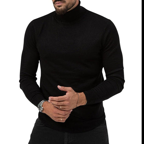 Autumn And Winter New High-elastic Turtleneck Knitted Cashmere Sweater Thickened Young Men's Warm Undercoat