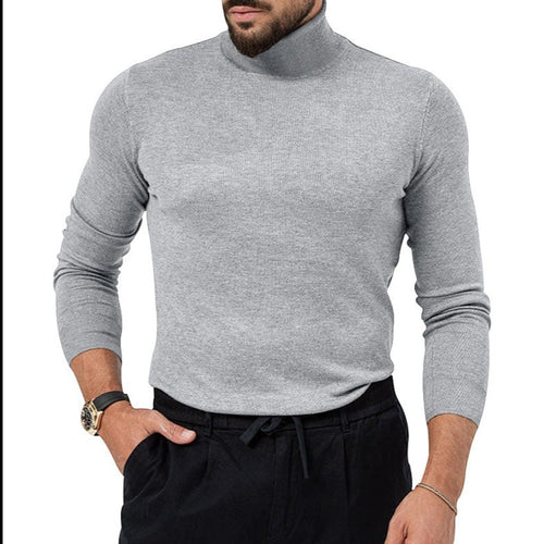 Autumn And Winter New High-elastic Turtleneck Knitted Cashmere Sweater Thickened Young Men's Warm Undercoat