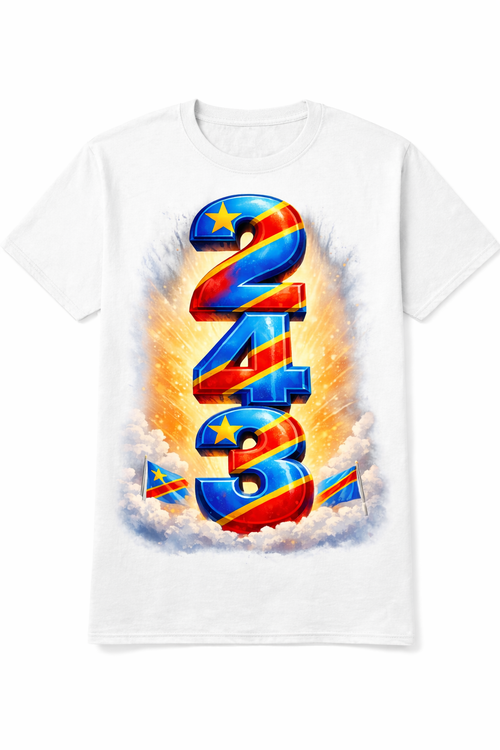 +243 CODE YA MBOKA CONGO/ Short and long Sleeve Heavy Cotton™ T-Shirt