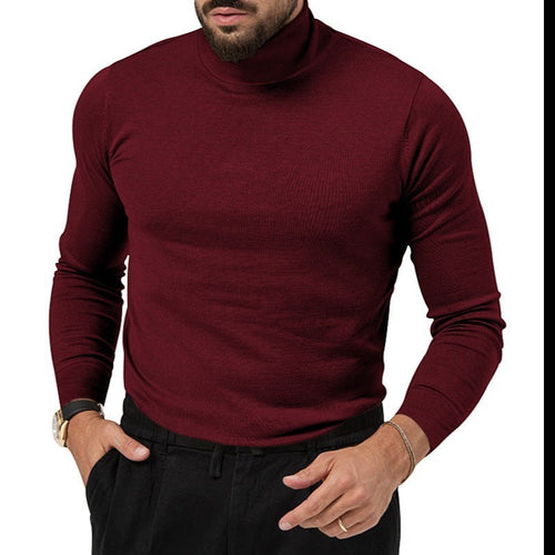 Autumn And Winter New High-elastic Turtleneck Knitted Cashmere Sweater Thickened Young Men's Warm Undercoat