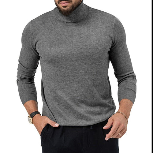 Autumn And Winter New High-elastic Turtleneck Knitted Cashmere Sweater Thickened Young Men's Warm Undercoat