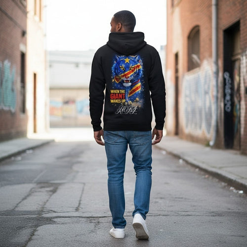 Congo Strong Leopard/ Long sleeve Hooded Sweatshirt