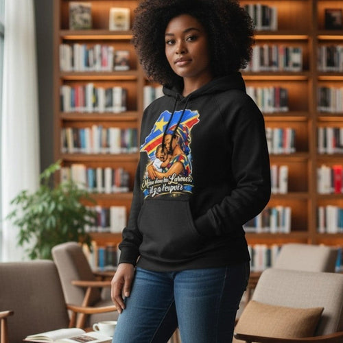 Maman Ya Congo/Long sleeve Hooded Sweatshirt