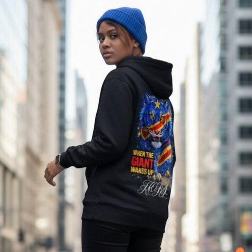 Congo Strong Leopard/ Long sleeve Hooded Sweatshirt