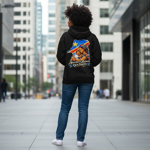 Maman Ya Congo/Long sleeve Hooded Sweatshirt