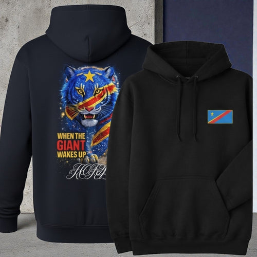 Congo Strong Leopard/ Long sleeve Hooded Sweatshirt