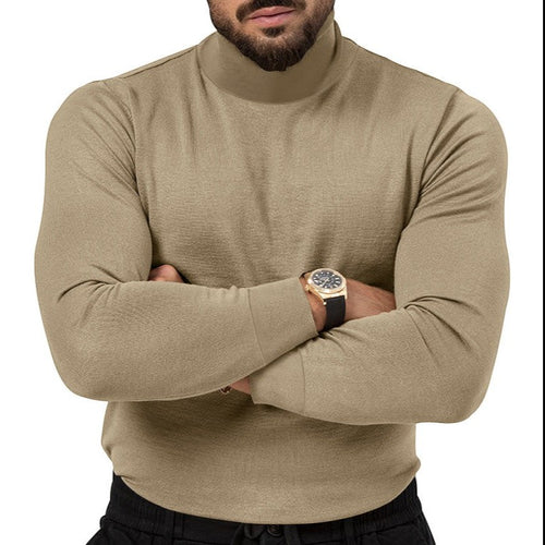 Autumn And Winter New High-elastic Turtleneck Knitted Cashmere Sweater Thickened Young Men's Warm Undercoat