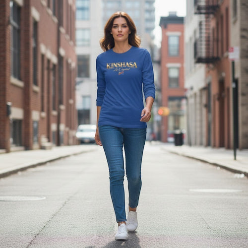 K&ChildrenBusiness blue long-sleeve t-shirt with